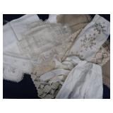 LARGE LOT OF 35 PIECES OF HARDANGER EMBROIDERY