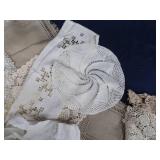 LARGE LOT OF 35 PIECES OF HARDANGER EMBROIDERY