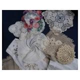 LARGE LOT OF 35 PIECES OF HARDANGER EMBROIDERY