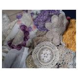 LARGE LOT OF 35 PIECES OF HARDANGER EMBROIDERY