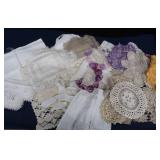 LARGE LOT OF 35 PIECES OF HARDANGER EMBROIDERY