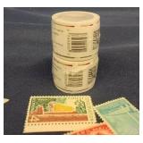 2 ROLLS OF FOREVER STAMPS AND COLLECTABLE STAMPS