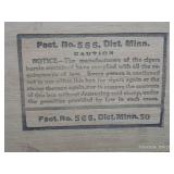 VINTAGE HATTIE TOM CIGAR BOX, 4 ROLLS OF FOREVER STAMPS, INDIAN POST CARD, AND WHEAT PENNIES