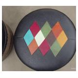 RARE VINTAGE WHISKEY BARREL CHAIR AND OTTOMAN