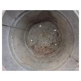 7 GALVANIZED BUCKETS WITH HOLES IN THE BOTTOM