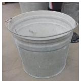 7 GALVANIZED BUCKETS WITH HOLES IN THE BOTTOM