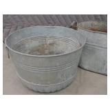 GALVANIZED PLANTER AND LAUNDRY BOILER
