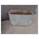 GALVANIZED PLANTER AND LAUNDRY BOILER