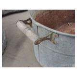 GALVANIZED PLANTER AND LAUNDRY BOILER
