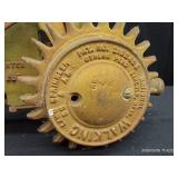 VINTAGE NATIONAL WALKING LAWN SPRINKLER AND WHEELS