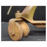 VINTAGE NATIONAL WALKING LAWN SPRINKLER AND WHEELS