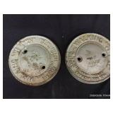 VINTAGE NATIONAL WALKING LAWN SPRINKLER AND WHEELS