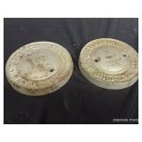 VINTAGE NATIONAL WALKING LAWN SPRINKLER AND WHEELS