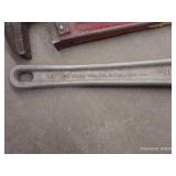 6 VINTAGE PIPE WRENCHS