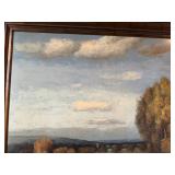 Stephano Landscape Oil on Canvas in Ornate Frame - 56" x 82" w Frame