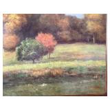 Stephano Landscape Oil on Canvas in Ornate Frame - 56" x 82" w Frame