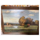 Stephano Landscape Oil on Canvas in Ornate Frame - 56" x 82" w Frame