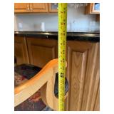 Bar Stools - Counter Height, Oak Frame, Tapestry Upholstery (Lot of 4)