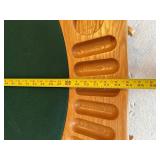 Oak Octagonal Game/Poker Table with Green Felt & 4 Upholstered Chairs Set