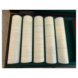 Poker Chip Set in Case - White & Red Chips, Green Felt Interior