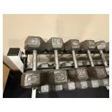 Parabody Hex Dumbbell Set - 15-50 lb, 2-Tier Rack