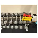 Parabody Hex Dumbbell Set - 15-50 lb, 2-Tier Rack