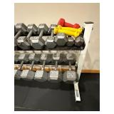 Parabody Hex Dumbbell Set - 15-50 lb, 2-Tier Rack