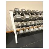 Parabody Hex Dumbbell Set - 15-50 lb, 2-Tier Rack