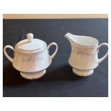 Noritake Legendary Sweet Leilani 13in Platter, 9" Bowl w/ Sugar Pot & Creamer