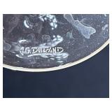 Crystal 7" Wine Glasses - English Cut-Glass with Leaf Pattern (Lot of 9)