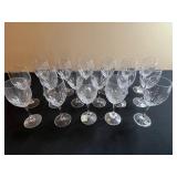 Cristal Durand France 8" Crystal Wine Glasses - 17-Piece Set