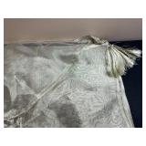 Vintage Textile Linen Collection: Velvet Panels Runner, Damask & Lace with Tassels Table Covering & Misc Linens