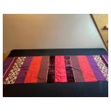 Vintage Textile Linen Collection: Velvet Panels Runner, Damask & Lace with Tassels Table Covering & Misc Linens