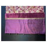 Vintage Textile Linen Collection: Velvet Panels Runner, Damask & Lace with Tassels Table Covering & Misc Linens