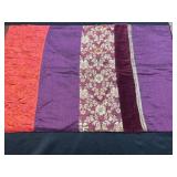 Vintage Textile Linen Collection: Velvet Panels Runner, Damask & Lace with Tassels Table Covering & Misc Linens