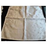 Vintage Textile Linen Collection: Velvet Panels Runner, Damask & Lace with Tassels Table Covering & Misc Linens