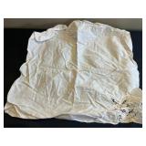 Vintage Textile Linen Collection: Velvet Panels Runner, Damask & Lace with Tassels Table Covering & Misc Linens