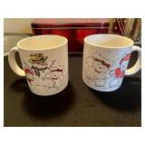 Assorted Christmas Tins & Mugs - Holiday Metal Decor Collection