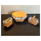Longaberger Handwoven Baskets - Dresden, Ohio USA - American Cancer Society - 3-Piece Set