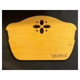 Longaberger Bread Basket with Floral Liner & Woodcraft Lids - Handwoven in Dresden, Ohio