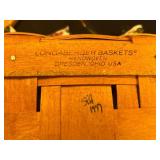Longaberger Handwoven Basket Dresden OH USA with Floral Liner and Wood Lid