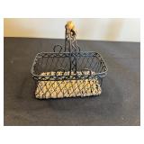 Crystal Glassware Set: 2 Champagne Flutes, Crystal Candle Stands, Wire Basket, Picnic Basket & Table Cover