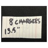 Gold Tone 13.5" Chargers Set of 8 - Not Microwave Safe - Made in Taiwan