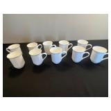 Mikasa Antique White Bone China Mugs (Lot of 10)