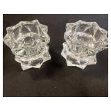 Decorative Cross Crucifix with Colored Gems, Glass Coasters & Candle Holders Set