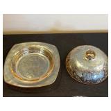 Amber Iridescent "Jeannette" Depression Glass Lot of Misc Bowls - Vintage Set