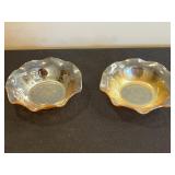 Amber Iridescent "Jeannette" Depression Glass Lot of Misc Bowls - Vintage Set