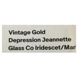 Amber Iridescent "Jeannette" Depression Glass Lot of Misc Bowls - Vintage Set