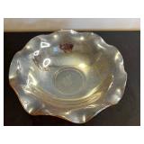 Amber Iridescent "Jeannette" Depression Glass Misc Serving Pieces - Leaf & Floral Engraving, Footed & Clear