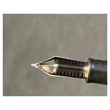 Sheaffer Desk Fountain Pen on Green Onyx Desk Stand w 14K Nib